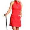 Calliope Red Coeur T-Back Dress With Faux Leather Trim $145