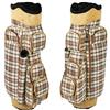 CUTLER Milan "Beige Plaid" Tan-White-Beige Multi 14-Way Cart Bag $489