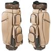 CUTLER Siena Beige & Brown Basket Weave Embossed Print 14-Way Cart Bag $479.99