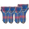 CUTLER "Tartan Plaid" Blue Red Yellow Plaid Patterned Matching Set of 4 Club Head Covers $110