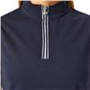 Daily Sports Kim Sleeveless Cotton Blend Navy Zip Pique Shirt $76.99