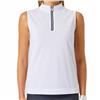 Daily Sports Kim Sleeveless Cotton Blend White Zip Pique Shirt $76.99