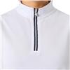 Daily Sports Kim Sleeveless Cotton Blend White Zip Pique Shirt $76.99