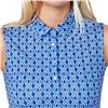 Daily Sports Blue Geo shape Sleeveless Shirt $118.99