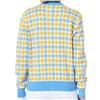 Daily Sports Houndtooth Blue Yellow Multi Knit Cardigan Sweater $230