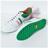 Delmar White with Green-Pink Stripes/Trim Spike-Less Sneaker $259