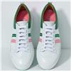 Delmar White with Green-Pink Stripes/Trim Spike-Less Sneaker $259
