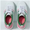 Delmar White with Green-Pink Stripes/Trim Spike-Less Sneaker $259