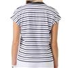 Daily Sports Itami White-Navy Stripe Open V-Front Crew Cap Sleeve $99