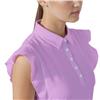 Daily Sports Luxe Lilac Pink Fancy Frill Sleeveless Button Polo $116