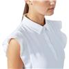 Daily Sports Luxe Fancy Frill Sleeveless Button Polo Shirt $116