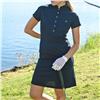 Daily Sports Save $26 on Rimini Dark Navy Cap Sleeve Performance Snap Front Dress Now $104