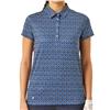 Daily Sports Sheermotion Blue Multi Geo Cap Sleeve Polo $99
