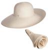 Eric Javits Bella 5-1/4" Inch UPF50+ Cream Color UPF50+ Roll-Up Larger Brim Sun Hat: $295