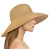 Eric Javits Bella 5-1/4" Inch UPF50+ Natural Color Roll-Up Larger Brim Sun Hat: $295