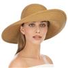 Eric Javits Bella 5-1/4" Inch UPF50+ Natural Color Roll-Up Larger Brim Sun Hat: $295