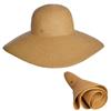 Eric Javits Bella 5-1/4" Inch UPF50+ Natural Color Roll-Up Larger Brim Sun Hat: $295