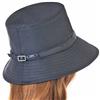 Eric Javits Black 3" Inch Bucket Hat - Light Weight & Packable Water Repellent Rain Hat