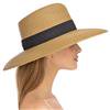Eric Javits Daphne Natural Black Larger 4-1/2 Inch Brim Fedora UPF50+ Sun Hat: $299
