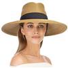 Eric Javits Daphne Natural Black Larger 4-1/2 Inch Brim Fedora UPF50+ Sun Hat: $299