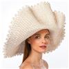Eric Javits Giant Shell White Mix 8" Inch Shapable Vented Hat