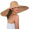 Eric Javits Giant Floppy UPF50+ 6.5" to 10" Inch Brim Sunhat In Peanut Color Tone