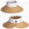 Eric Javits Squishee Halo UPF50+ Open Top Peanut with White Full Brim Visor: $295