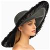 Eric Javits Fringed Floppy Solid Color Black 8-Inch Brim UPF50+ Sun Hat