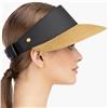 Eric Javits Champ Natural Brim with Black UPF50+ Sun Visor Blocks 95% of Harmful Rays: $187