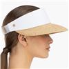 Eric Javits Champ Visor Peanut with White UPF50+ Sun Visor Blocks 95% of Harmful Rays: $187