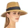 Eric Javits Phoenix 3-1/2" Inch Natural & Black Squishee Fedora UPF50+ Sun Hat: $295