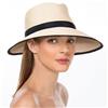 Eric Javits Suncrest 4" Inch Cream-Black Hybrid Model Fedora-Visor Hat: $295