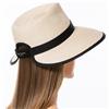 Eric Javits Suncrest 4" Inch Cream-Black Hybrid Model Fedora-Visor Hat: $295