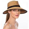 Eric Javits Suncrest 4" Inch Natural-Black Hybrid Model Fedora-Visor Hat: $295
