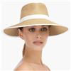 Eric Javits Suncrest 4" Inch Peanut-White Hybrid Model Fedora-Visor Hat: $295