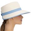 Eric Javits Suncrest 4" Inch Blue-White Mix Hybrid Model Fedora-Visor Hat: $295