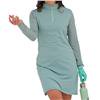 Famara Mint Raglan Ladder Mesh Stripe Long Sleeve Skater Dress $160