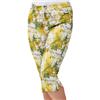 Famara Yellow Daisies 27" Comfort Stretch Pedal Pusher Pant $140