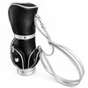Black & Silver 13-1/2" Mini Faux Leather Golf Bag Crossbody or Carry Purse $98.99