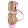 Faux Leather Mocha & Pink 13-1/2" Inch Mini Golf Bag Crossbody or Carry Purse $98.99