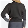 Hannah Childs Jackie 2-Color Black-Grey Ribbed Sweater $239
