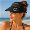 High Spirits 4" Inch Lace-Back Visor with Large Crystals Paw - 4 Options $37.99