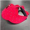 Cotton Twill Bow-Back Velcro Closure 4" Crystal Studded Sun Visor $39.99
