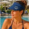 High Spirits 4" Inch Lace-Back Visor with Large Crystals Paw - 4 Options $37.99