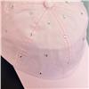 BOW-BACK Light Baby Pink Crystal Studded Women's Baseball Cap $41.99