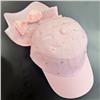 BOW-BACK Light Baby Pink Crystal Studded Women's Baseball Cap $41.99