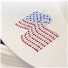 High Spirits Crystal Studded Waving USA Flag 4" Clip-On White Twill Sun Visor $38.25