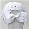 Bow-Back Crystal Studded Women's All White Baseball Cap $39.99
