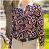 Kastel UPF30+ Chocolate Pansies Rugby Style Long Sleeve $149