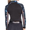 Kastel Denmark UPF30+ Black Regal Palm Print Raglan Long Sleeve Mock $99